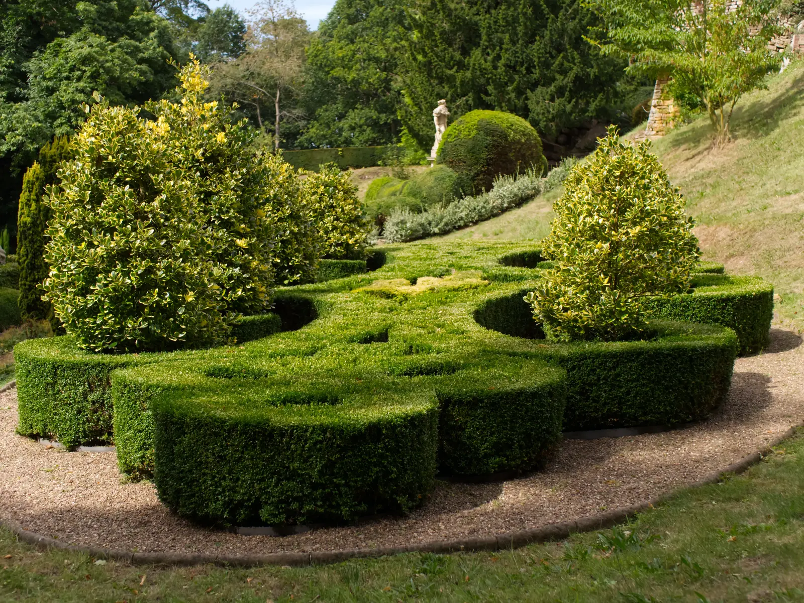 Formal topiary garden